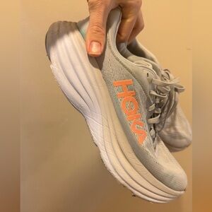 Hoka Bondi 8 light Gray Running women Shoes 8